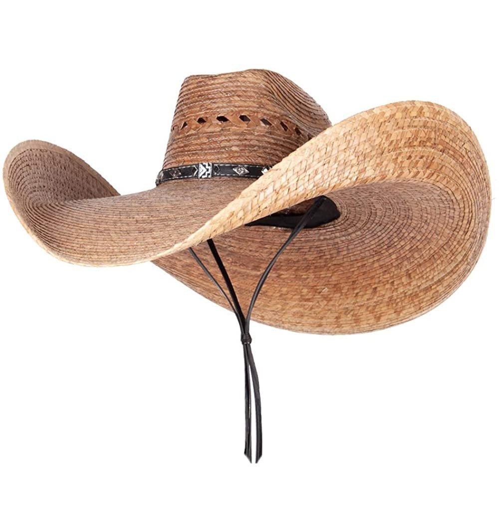 Sun Hats Mexican Style Wide Brim Straw Hat - Natural - C712FV92YGJ $47.04