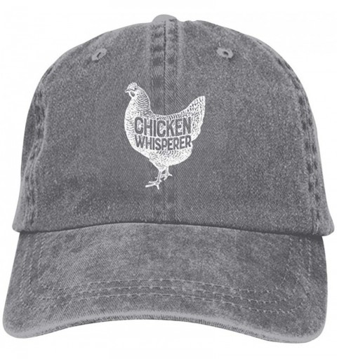 Baseball Caps Funny Farm Farmer Chicken Unisex Vintage Adjustable Cotton Baseball Cap Denim Dad Hat Cowboy Hat - Gray - C718N...
