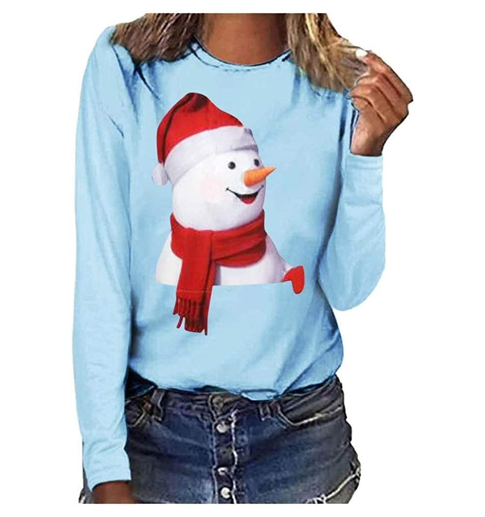 Newsboy Caps Womens Christmas Snowman Pullover - U - CG18AE85K04 $10.11