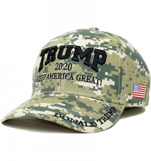 Baseball Caps Trump 2020 Keep America Great Embroidery Campaign Hat USA Baseball Cap - Camo 01 - CN18EK25KO7 $10.75