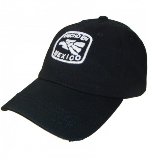 Baseball Caps Hecho En Mexico Adjustable Vintage Polo Baseball Cap Dad Hat(One Size- Black/White) - CG12G7K5HVP $15.76