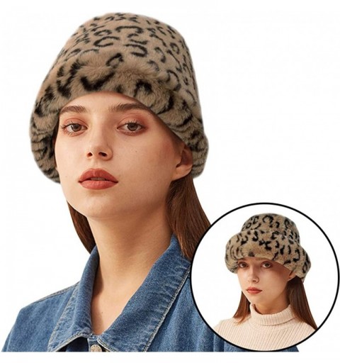 Bucket Hats Reversible Leopard Bucket Hats Women Fashion Floppy Sun Cap Packable Fisherman Hat - Z-furleopard - C6192DUNAZH $...