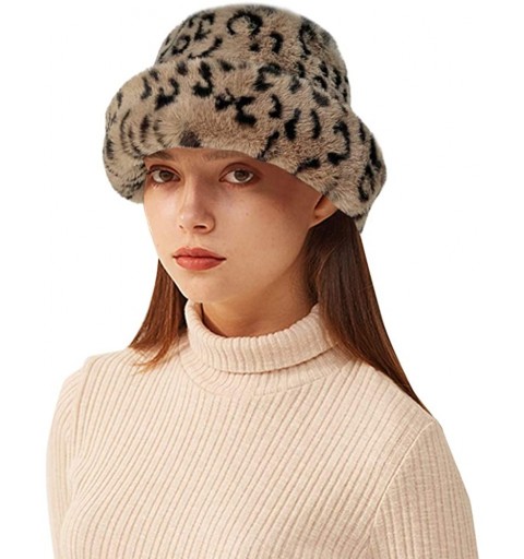Bucket Hats Reversible Leopard Bucket Hats Women Fashion Floppy Sun Cap Packable Fisherman Hat - Z-furleopard - C6192DUNAZH $...