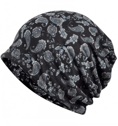 Skullies & Beanies Women Girl Beanie Turban Cap- Comfy Chemo Headwear Hats for Cancer Hair Loss - Black - C418H69ZSQN $8.50