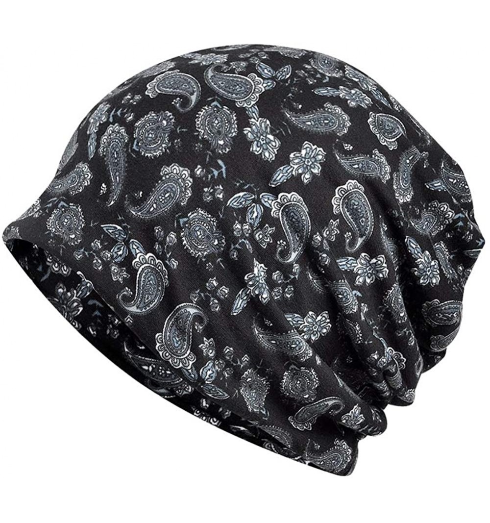 Skullies & Beanies Women Girl Beanie Turban Cap- Comfy Chemo Headwear Hats for Cancer Hair Loss - Black - C418H69ZSQN $8.50