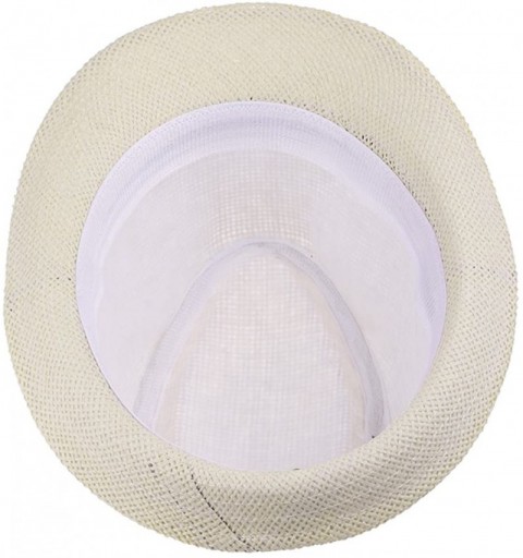 Sun Hats Womens Mens Summer Fedora Hat Caps - Beige - CJ11K2USGGF $8.87