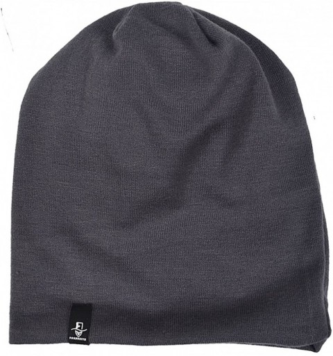 Skullies & Beanies Mens Slouchy Knit Beanie Summer Winter Skullcap Hats B306 - Solid-mid Gray - C511NP33XMX $14.93