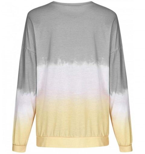 Skullies & Beanies Women's Elephant Sunflower Printed Gradual Long Sleeve Round Neck Shirt Top Blouses Pullover Sweatshirt T-...