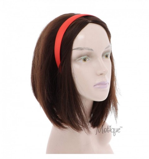 Headbands Dark Orange 1 Inch Satin Hard Headband - Dark Orange - C3196DM6G3K $18.31