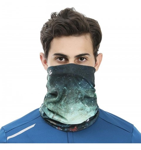 Balaclavas Face Mask Bandanas Sun UV Protection Headwear Seamless Scarf Headband Neckerchief for Cycling - Galaxy Green - CM1...