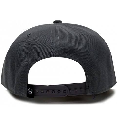 Baseball Caps Plain Blank Snapback Caps - Solid Dark Gray - CX12E1BWXK5 $11.23