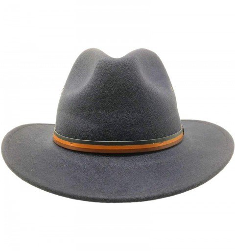 Fedoras One Fresh Hat Men's Crushable Safari Water Repellent Hat with Leather Band - Steel Grey - CG18QK6CAUQ $36.07