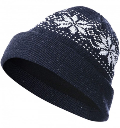 Skullies & Beanies Mens Warms Simple Acrylic Watch Hat - Dch004-navy - CZ18NAR4OIK $9.84