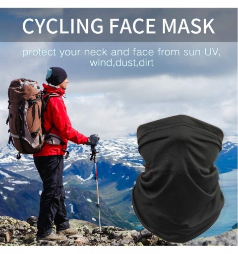 Balaclavas Bandanas Neck Gaiter Magic Face Mask Headband for Women Hiking- Motorcycling- Yoga - 3 Black - CM19927ANQ7 $17.17