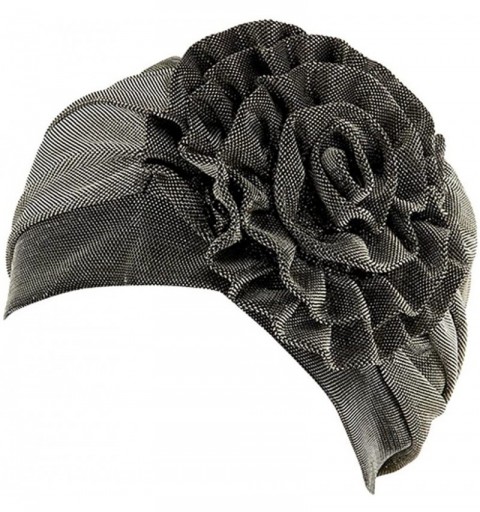 Skullies & Beanies Muslim Stretch Turban Hat Chemo Cap Hair Loss Head Scarf Wrap Hijab Cap - Gray - CX18CQUOWWQ $7.73