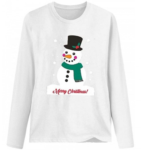 Visors Womens Christmas Snowman Pullover - Aj - CK18AE7E7DE $10.74
