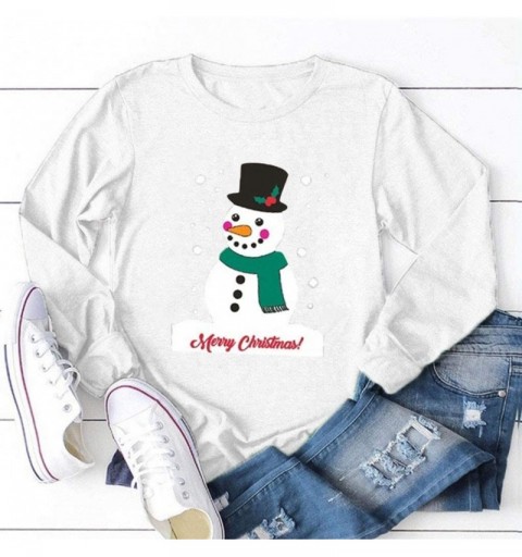 Visors Womens Christmas Snowman Pullover - Aj - CK18AE7E7DE $10.74
