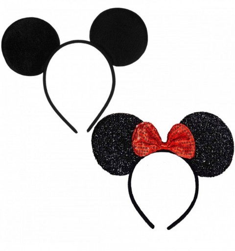 Headbands 2 Pcs Mouse Ears Headband Hairs Accessories for Children Mom Baby Boys Girls Birthday Party or Celebrations - CP18N...