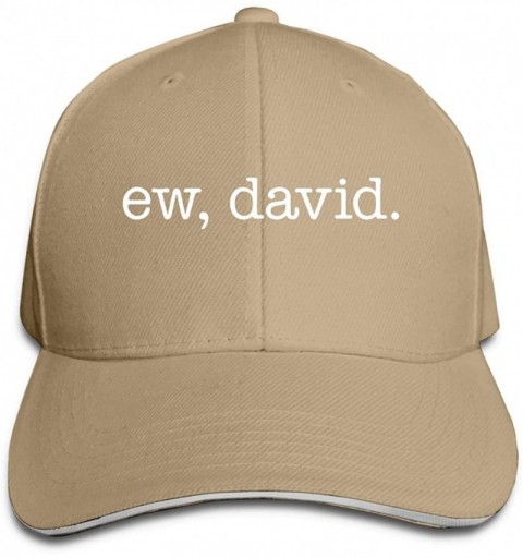 Baseball Caps Classic Ew- David Baseball Cap Adjustable Peaked Sandwich Hats - Natural - CI18R8XW25Z $12.67