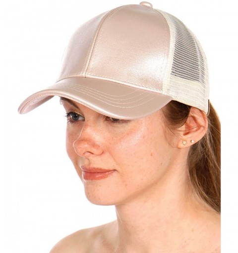 Baseball Caps Baseball Cap for Women- Ponytail Adjustable- Mesh Hat- Pearl - CP18GOADXQO $11.67