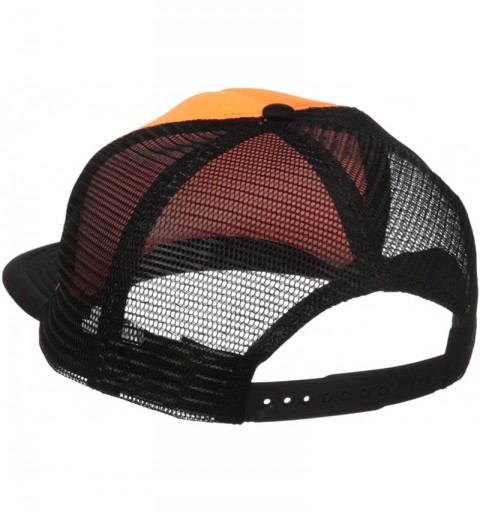 Baseball Caps Flat Bill Neon Trucker Cap - Black/Neon Orange - C211CGAE25H $11.15