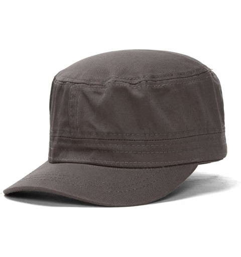 Newsboy Caps Grenadier Basic GI Cap - Dark Grey - CC11UR9OVTH $10.69