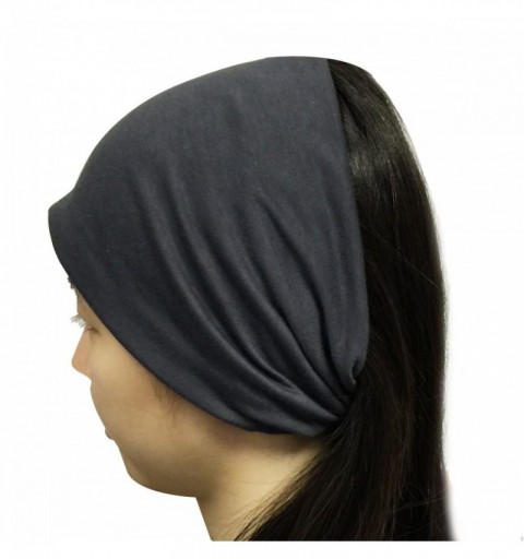Cold Weather Headbands Wide Fabric Headband- Charcoal - Charcoal - CJ11TDGLH3N $20.04