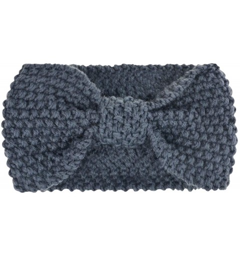 Headbands Crochet Turban Headband for Women Warm Bulky Crocheted Headwrap - ZA 4 Pack Knot A - Snow- Khaki- Darkgrey- Black -...