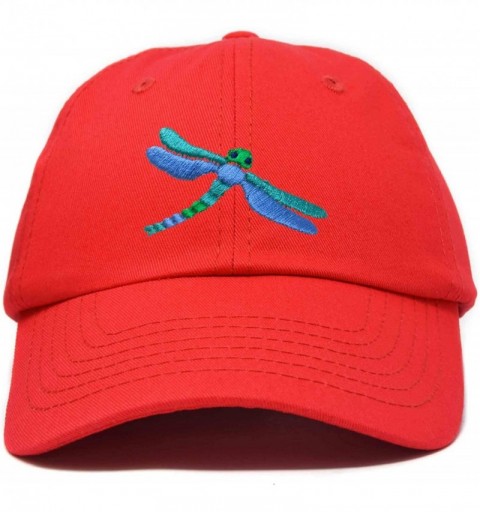 Baseball Caps Dragonfly Womens Baseball Cap Fashion Hat - Red - CH18KHM2Z3W $11.55