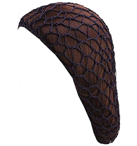 Skullies & Beanies Women Soft Rayon Snood Hat Hair Net Crocheted Hair Net Cap Mix Colors Dropshipping - Fw-12-navy - CT18RZZW...
