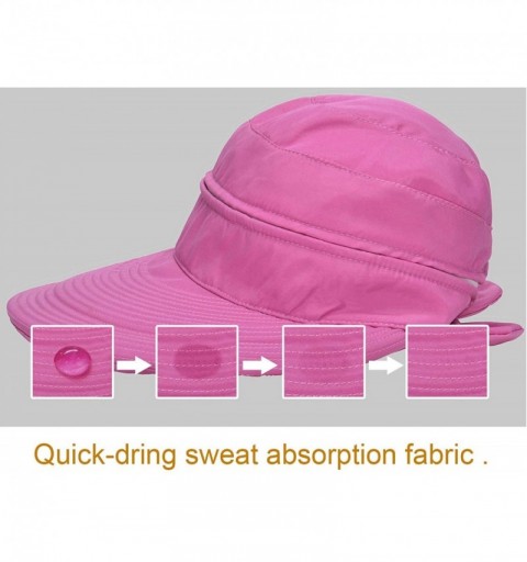 Sun Hats Women UPF 50 UV Sun Protection Convertible 2 in 1 Visor Beach Golf Hat - White - CB18034R5WH $10.79