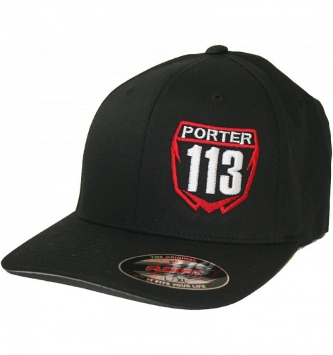 Baseball Caps Custom Personalized Motocross Number Plate Flexfit Hat - Red - CB12E4I4J9D $29.33