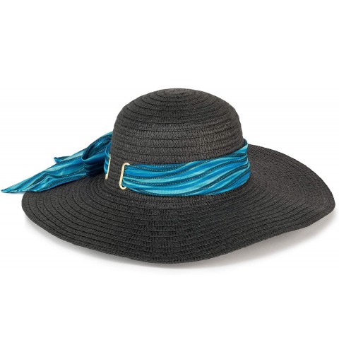 Sun Hats Sun Hat - Ocean Waves Black - C618OEIL8QX $28.07