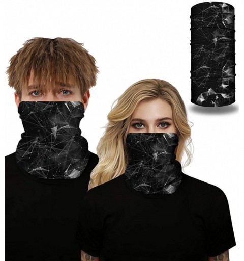 Balaclavas Bandana Face Mask Neck Gaiter- Unisex Scarf Mask Tube Multifunctional Headwear- Buff Face Mask - D-black-4 - C5198...