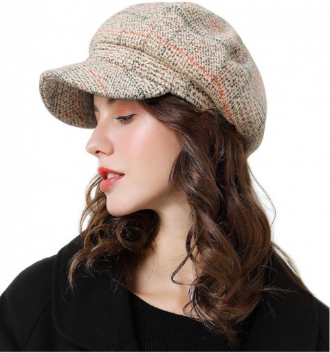 Berets Women Beret Newsboy Hat French Cotton Cap Classic Autumn Spring Winter Hats - C818LAG4LRD $16.97
