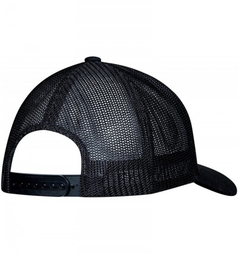 Baseball Caps Snapback Mesh Trucker Hat for Men and Women - Black/Black With White Logo - CD189HZ70MR $25.81