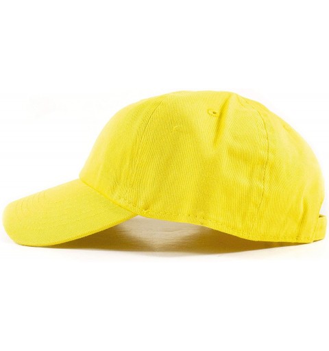 Baseball Caps Polo Style Baseball Cap Ball Dad Hat Adjustable Plain Solid Washed Mens Womens Cotton - Yellow - C518WG9YWHG $1...