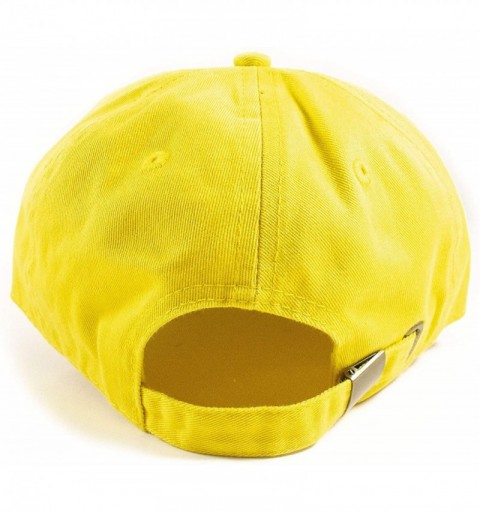 Baseball Caps Polo Style Baseball Cap Ball Dad Hat Adjustable Plain Solid Washed Mens Womens Cotton - Yellow - C518WG9YWHG $1...