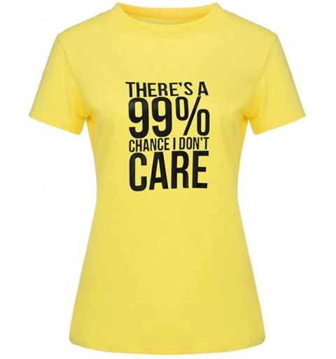 Berets There is A 99% Chance I Don't Care Shirt Women Kont Side Scoop Neck Short Sleeve Sack Plus Size Tee Casual Top - CV18S...