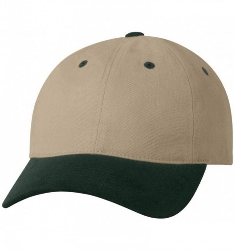 Baseball Caps Sportsman 9610 - Heavy Brushed Twill Cap - Khaki/ Forest - C11180CSFRR $7.65