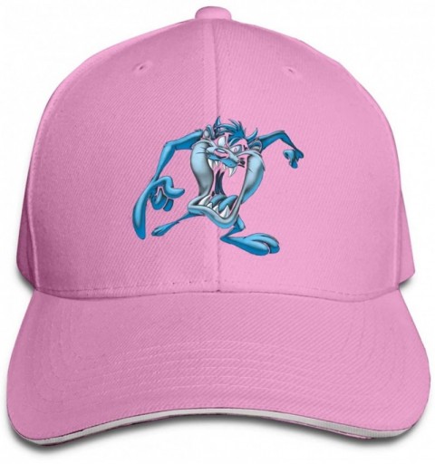 Baseball Caps Looney Tunes Tasmanian Devil Taz Outdoor Baseball Cotton Cap Hat Adjustable Black - Pink - CX18X5HECXT $20.13