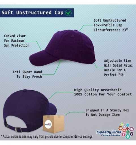 Baseball Caps Soft Baseball Cap Dog Dachshund Lifeline B Embroidery Dad Hats for Men & Women - Purple - CT18TMHZNRR $13.38