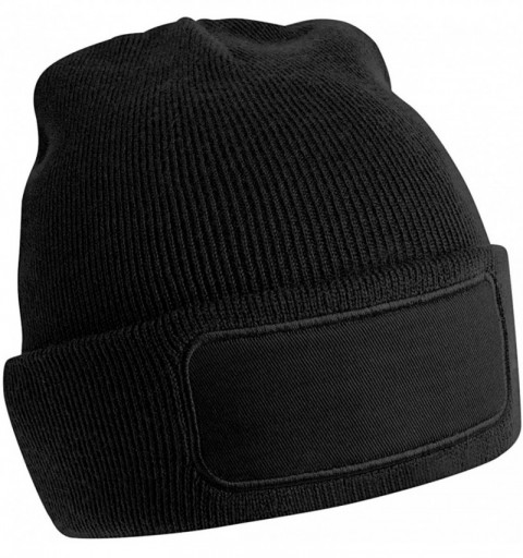 Skullies & Beanies Mens Pull On Warm Knitted Beanie Ski Hat - Black - CQ116LRUOW7 $9.93