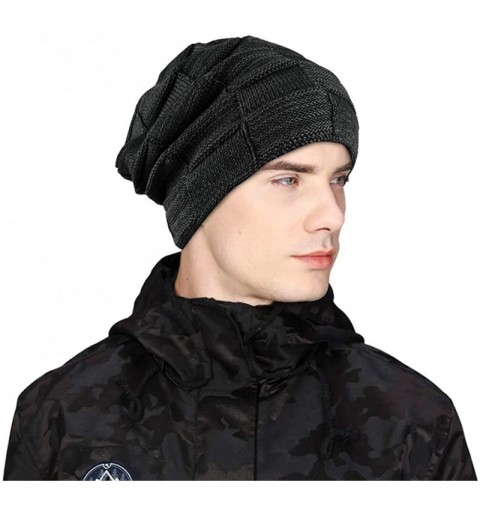 Skullies & Beanies Winter Beanie Hats for Men Women- Warm Knit Hats Skull Cap Neck Warmer - Black - C218KG03ZCD $12.24