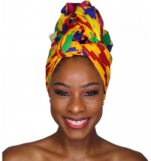 Headbands Ankara Headwrap Long Hair Head Wrap Turban and Scarf Dashiki African Print Kente and Stretch Jersey - CK19066ET04 $...