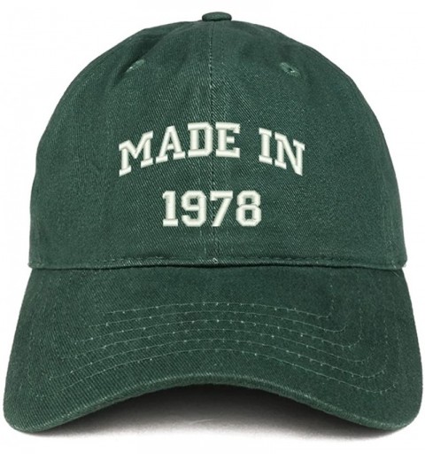 Baseball Caps Made in 1978 Text Embroidered 42nd Birthday Brushed Cotton Cap - Hunter - C618C9Z59NW $19.82