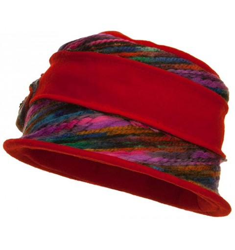 Bucket Hats Women's Polar Fleece Winter Bucket Hat - Red - CZ126E604S3 $44.44