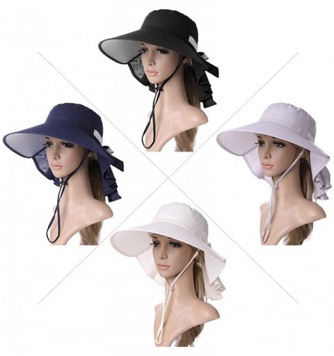 Bucket Hats Large Head Women Packable Wide Brim SPF Sun Hat Bucket Travel Summer Chin Strap 58-60cm - Grey_99001 - CQ18CWQCNG...