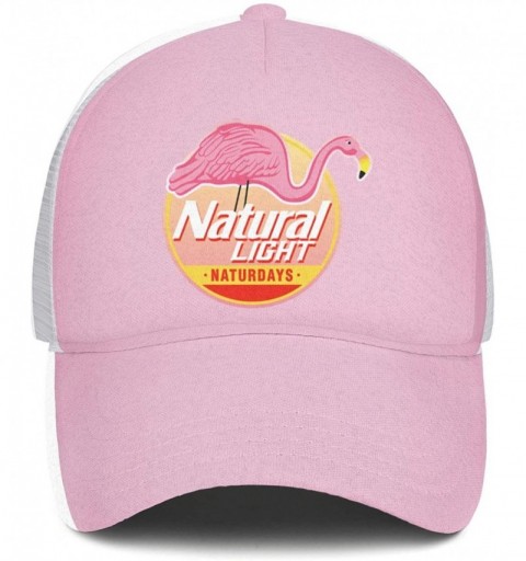 Baseball Caps Men Unisex Adjustable Natural-Light-Naturdays-Strawberry-Baseball Caps Cotton Flat Hats - Pink-19 - CX18WGMSM9R...