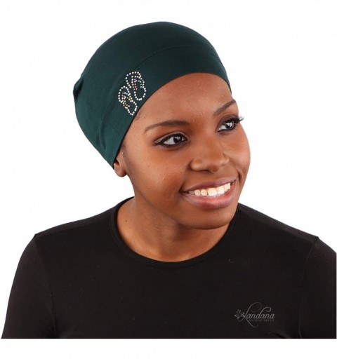 Skullies & Beanies Womens Soft Sleep Cap Comfy Cancer Hat with Studded Flip-Flops Applique - Hunter - CX12O5PS1JL $10.91